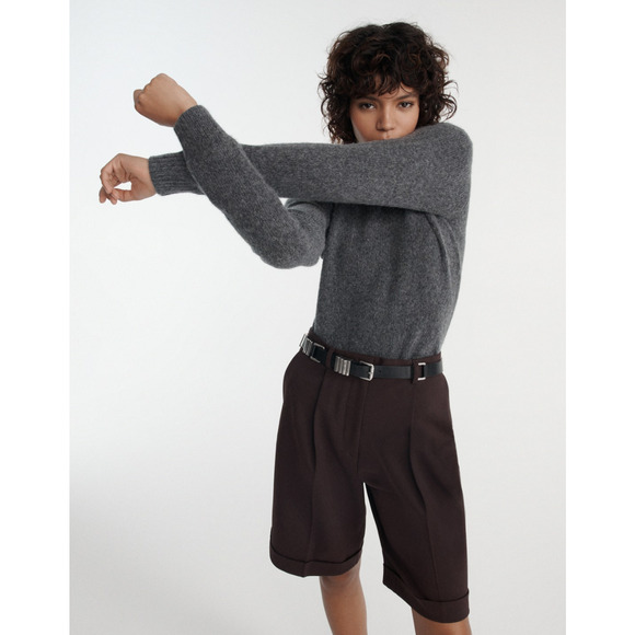 The Kooples Women Crewneck Sweater Grey Size 0/XS